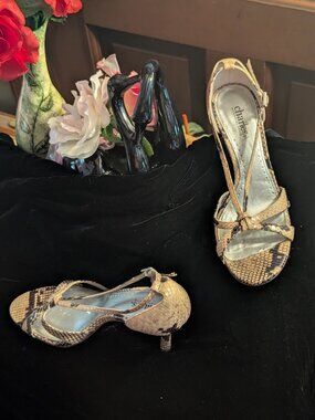 Charles by Charles David Sandals -Leather snakeskin print -Closed heels-Sz8.5